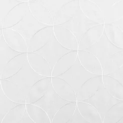 Paire droite passants 2 x 60 x 120 cm voile sablé brodé Olympia Blanc
