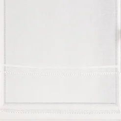 Paire voilages blanc frise dentelle élégante (60x160 cm - Blanc)