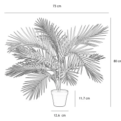 Palmier artificiel areca en pot 73cm