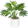 Palmier artificiel Etnik - pot en ciment - H29 cm - Atmosphera