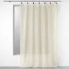 Panneau a anneaux 140 x 240 cm voile tisse linka Naturel