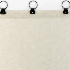 Panneau a anneaux 140 x 240 cm voile tisse linka Naturel