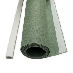Panneau japonais occultant uni vert kaki l.45 x H.260cm Madeco