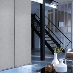 Panneau japonais tamisant uni chiné gris l.45 x H.260cm Madeco