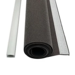Panneau japonais tamisant Madeco uni gris l.45 x H.260 cm