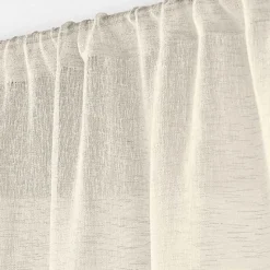 Panneau Passe Tringle 90 x 200 cm Voile Tisse Carlin beige