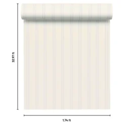 Papier peint à peindre vinyle intissé à rayures blanc L. 2500 x l. 106 cm GoodHome Haddon