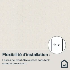 Papier peint à peindre vinyle intissé texturé blanc L. 2500 x l. 106 cm GoodHome Erisey