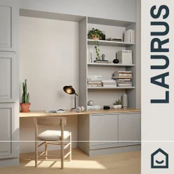 Papier peint à peindre vinyle intissé texturé blanc L. 2500 x l. 106 cm GoodHome Laurus