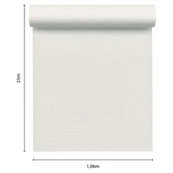 Papier peint à peindre vinyle intissé texturé blanc L. 2500 x l. 106 cm GoodHome Laurus