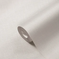 Papier peint à peindre vinyle intissé texturé blanc L. 2500 x l. 106 cm GoodHome Laurus