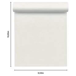 Papier peint à peindre vinyle intissé texturé blanc L. 2500 x l. 106 cm GoodHome Laurus