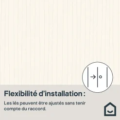 Papier peint à peindre vinyle intissé à rayures blanc L. 2500 x l. 106 cm GoodHome Hedera