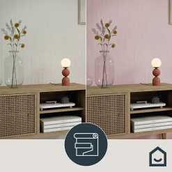 Papier peint à peindre vinyle intissé à rayures blanc L. 2500 x l. 106 cm GoodHome Hedera