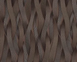 Papier peint à rayures EDEM 81130BR26 Papier peint intissé texturé ton-sur-ton et des accents métalliques brun bronze argent