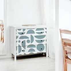 Papier peint adhésif clair de lune bleu en vinyle lavable et amovible - 1 rouleau 50x300 cm - Decochic
