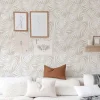 Papier peint adhésif feuilles tropicales écru en vinyle lavable et amovible - 1 rouleau 50x300 cm - Decochic