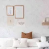 Papier peint adhésif palmier gris et blanc en vinyle lavable et amovible - 1 rouleau 50x300 cm - Decochic