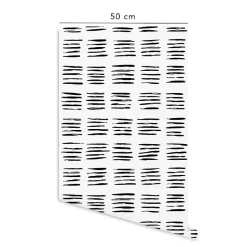 Papier peint adhésif scratch noir en vinyle lavable et amovible - 1 rouleau 50x300 cm - Decochic