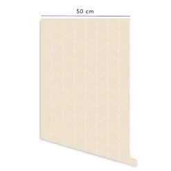Papier peint adhésif style scandinave sable et blanc en vinyle lavable et amovible - 1 rouleau 50x300 cm - Decochic