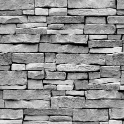 Papier peint Arrou gris motif pierre L.10m x l.53 cm