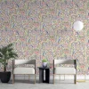 Papier peint aux motifs complexes d'inspiration orientale indienne - version 2 - 510x260 cm (l x h)