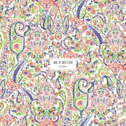 Papier peint aux motifs complexes d'inspiration orientale indienne - version 2 - 510x260 cm (l x h)