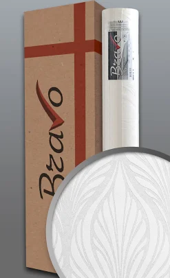 Papier peint baroque EDEM 83003BR60 papier peint intissé à peindre texturé avec un dessin graphique mat blanc 1 carton à 4 rouleau