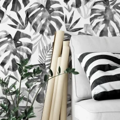 Papier peint botanique et plantes tropicales - 255x260 cm (l x h)