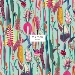 Papier peint botanique et moderne avec plantes et fleurs - 85x260 cm (l x h)