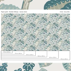 Papier peint chic et délicat avec plantes grimpantes fantaisistes - 85x260 cm (l x h)