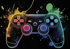 Papier Peint Enfant Gaming Panoramique Intissé 350x250 cm - Colle Inclus - Moderne XXL Papier Peint por Enfant