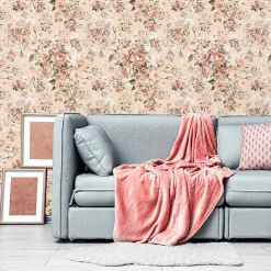 Papier Peint FLEURS Plantes Style Rétro Pour Salon