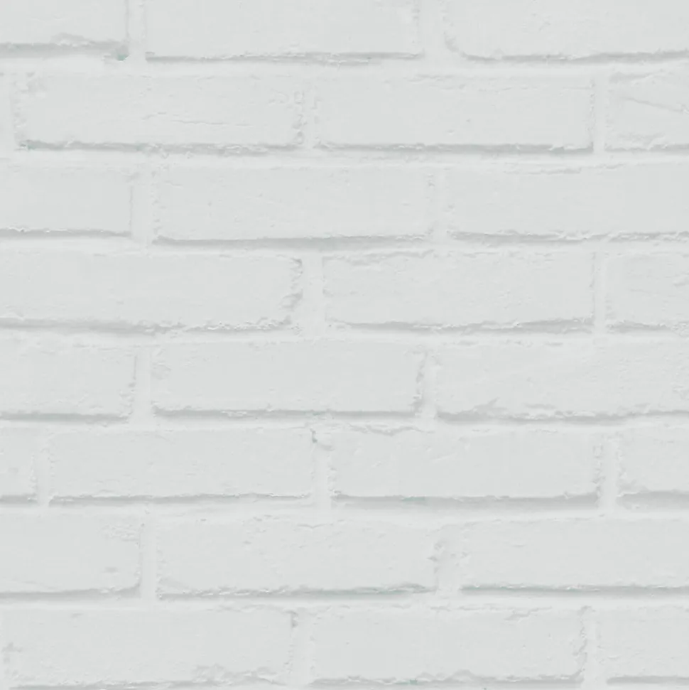 Papier peint imitation brique vinyle sur intissé Luynes GoodHome blanc