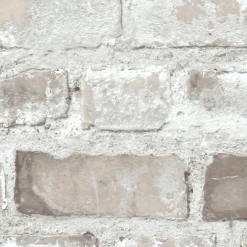 Papier peint imitation brique vinyle sur intissé Givry GoodHome beige rosé