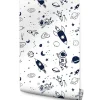 Papier Peint Intissé ASTRONAUTES Cosmos Pour Chambre D'Enfant