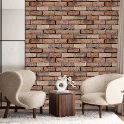 Papier Peint Intissé BRIQUE Mur 3D Effet Motif Moderne