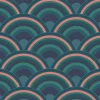 Papier peint intissé Curve surf imprimé géométrique bleu L.1000 x l.52cm Envy