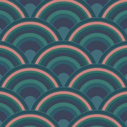 Papier peint intissé Curve surf imprimé géométrique bleu L.1000 x l.52cm Envy