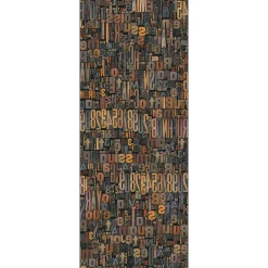 Papier peint intissé décoratif unique - Imprimerie industrielle - 96 cm X 250 cm - Lettres d'effet