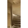 Papier peint intissé décoratif unique - 94 cm X 250 cm - Photo d'escalier de pierre ancienne pour décoration intérieure.