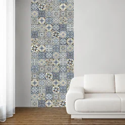 Papier peint intissé décoratif unique, style carreaux de ciment chic, 96 cm X 250 cm, look typique et élégant