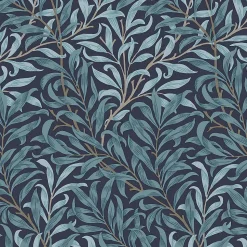 Papier peint intissé Deep blues bleu profond L.1000 x l.52cm William Morris