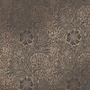 Papier peint intissé effet métallique Marigold fibrous imprimé fleurs brun, gris anthracite L.1000 x l.52cm William Morris