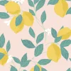 Papier peint intissé Feeling fruity blush imprimé citrons jaune L.1000 x l.52cm Envy