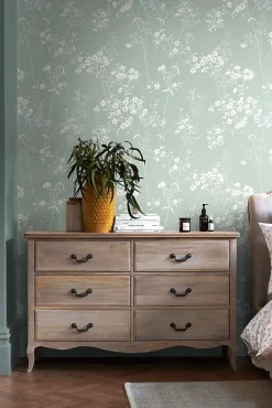 Papier peint intissé feuillage romantique Next