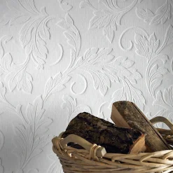 Papier peint intissé fleurs d'acanthe WOW