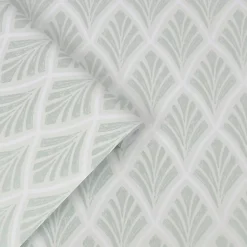 Papier peint intissé Florin imprimé géométrique bleu L.1000 x l.52cm Laura Ashley