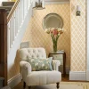 Papier peint intissé Florin imprimé géométrique or L.1000 x l.52cm Laura Ashley