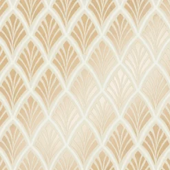 Papier peint intissé Florin imprimé géométrique or L.1000 x l.52cm Laura Ashley